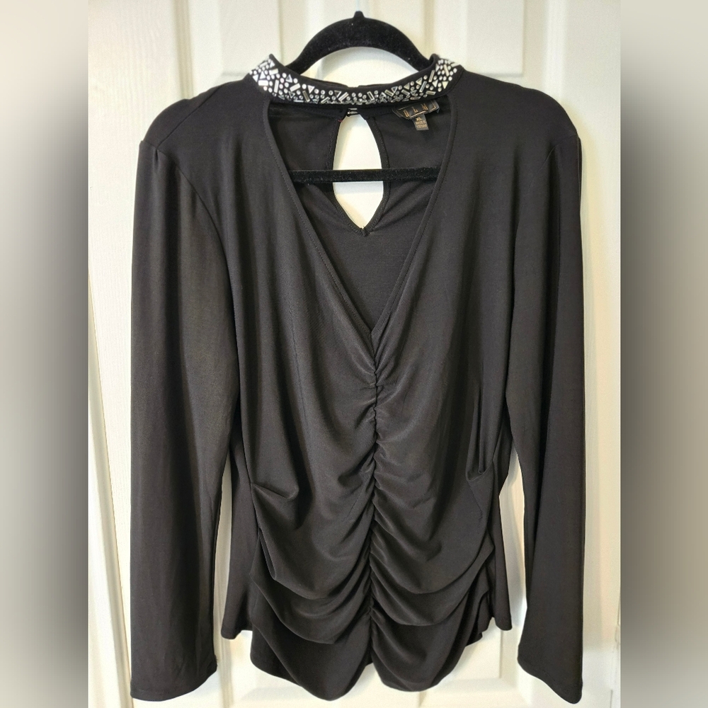 Elegant Black Long Sleeve Top